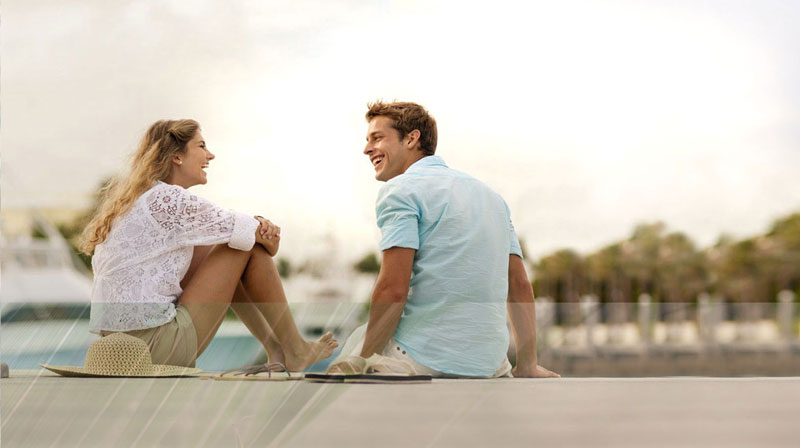 couple enjoying the waterfront