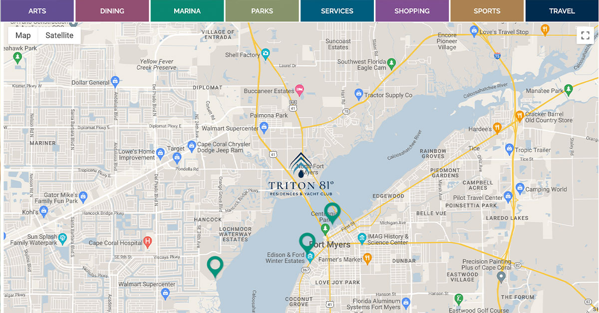 Fort Myers Location Triton 81 Interactive Map
